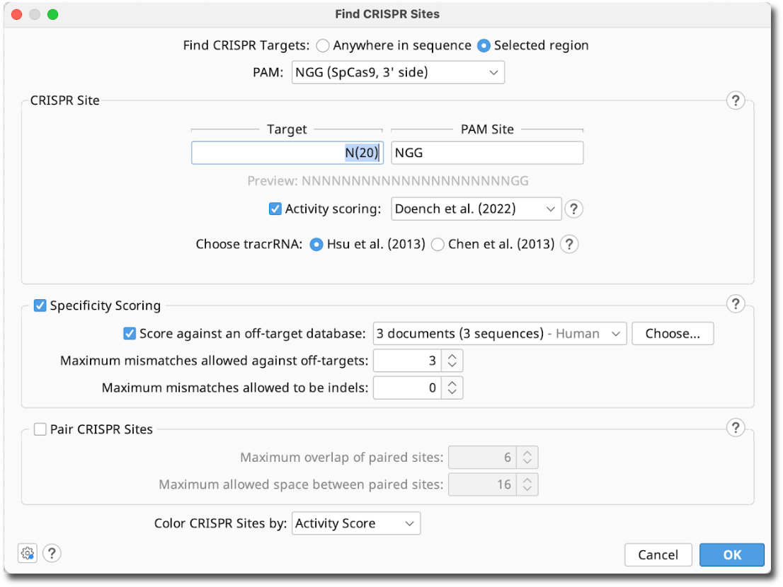 Find Crispr sites