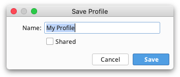 Save profile