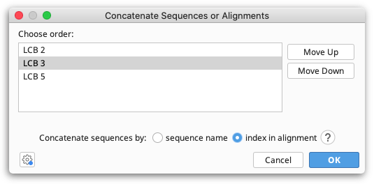 Concatenate sequences